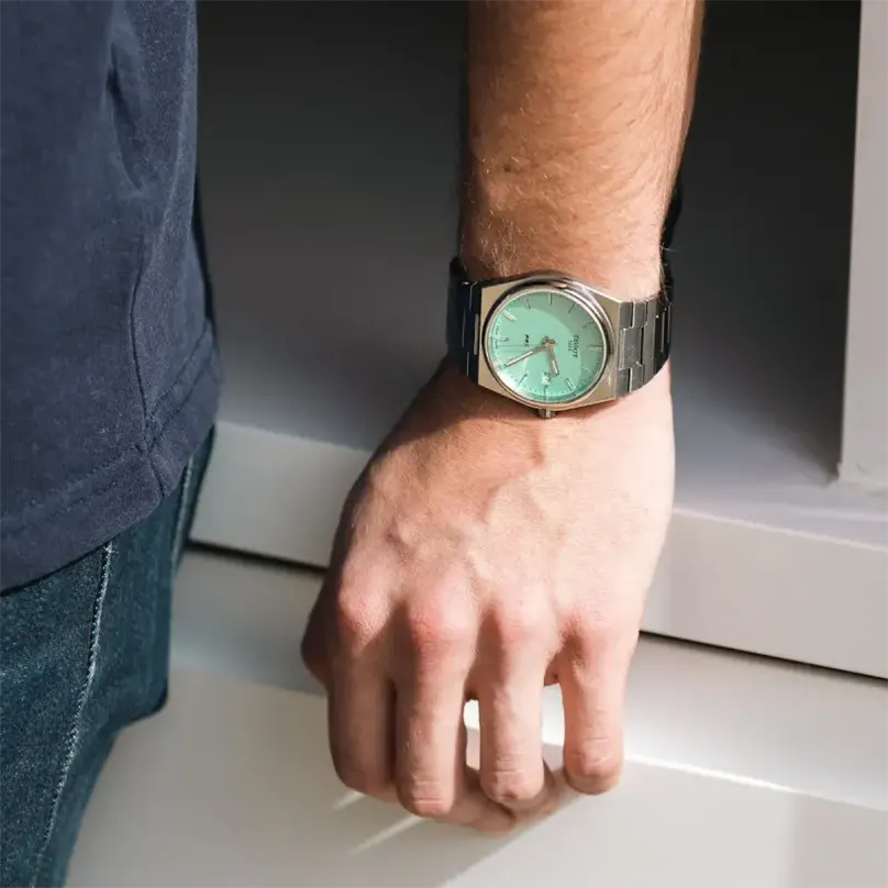 Tissot PRX Swiss Quartz Mint Green Dial Men's Watch- T137.410.11.091.01